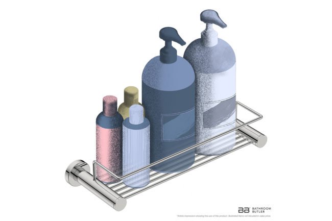 Shower Rack 330mm 4620 showing artists impression of bathroom products