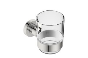 Glass Tumbler and Holder 4632 – Polished Stainless Steel - Bathroom Butler bathroom accessories