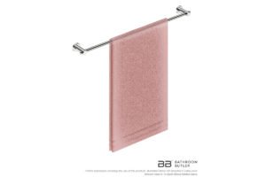 Single Towel Bar 800mm/32inch 4875 with artists impression of one single folded bath sheet - Bathroom Butler