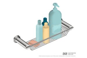 Shower Rack 5820 showing artists impression of shampoo bottles and soap