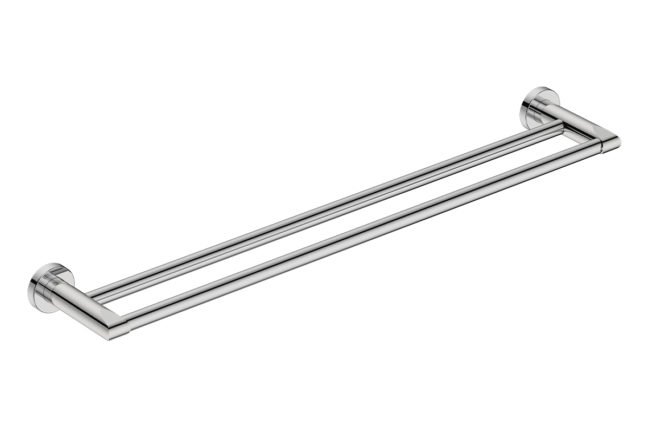 Double Towel Bar 650mm 8282 - Polished Stainless Steel - Bathroom Butler bathroom accessories