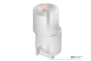 Spare Paper Holder 8504 showing artists impression of toilet rolls