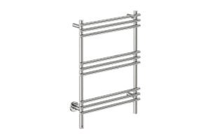 Loft 9 Bar 550mm Heated Towel Rack with PTSelect Switch - 230V in Polished Stainless Steel - Bathroom Butler heated towel rails