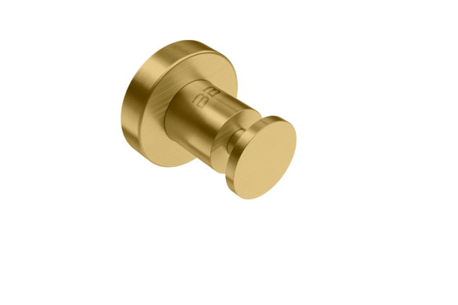Single Robe Hook 4610 – Brushed Gold PVD - Bathroom Butler bathroom accessories