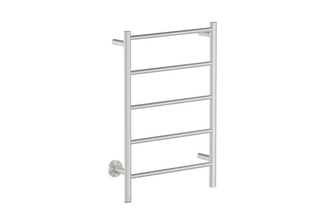 NATURAL 5 Bar 500mm Straight Heated Towel Rail with PTSelect Switch – Brushed Stainless Steel - Bathroom Butler bathroom
