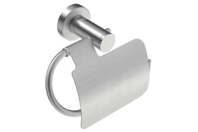 Toilet Paper Holder Type 2 with Flap 4603 – Brushed Stainless Steel - Bathroom Butler bathroom accessories