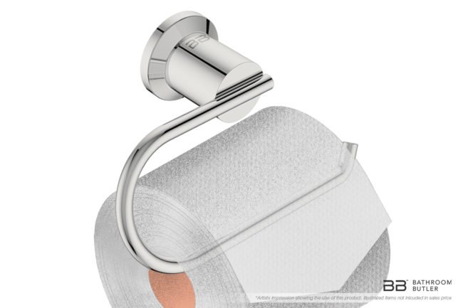 Toilet Paper Holder 5802 showing artists impression with a toilet roll