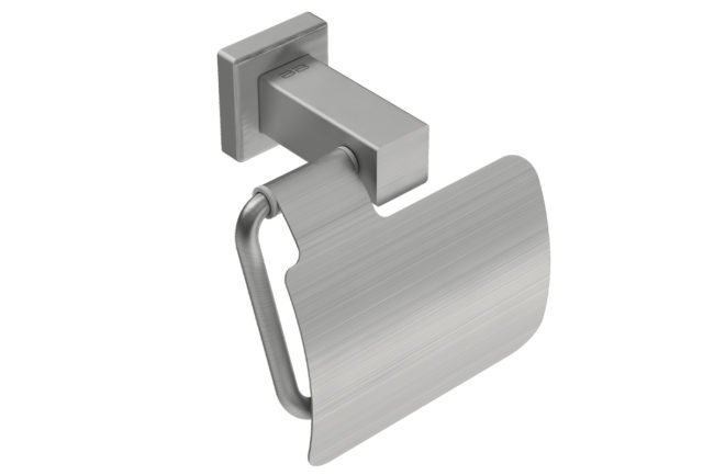 Toilet Paper Holder with Flap 8503 - Brushed Stainless Steel - Bathroom Butler bathroom accessories