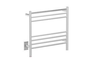 Natural 7 Bar 25inch Heated Towel Rack Straight with PTSelect Switch - 120V in Brushed Stainless Steel - Bathroom Butler
