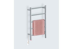 Illustration of Heated towel rack with Plug-in wiring option - Round NEMA