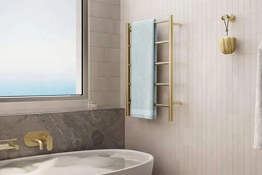 Ultimate Guide to Heated Towel Racks | Bathroom Butler - Double Hung Heated Towel Rack Bathroom