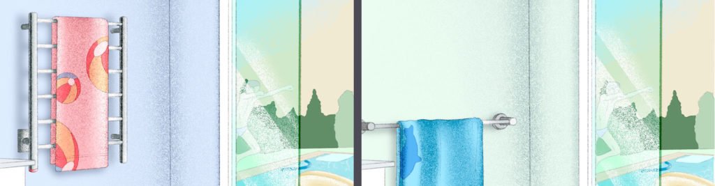 Benefits of a heated towel rack in the summer time - blog post