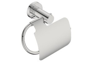 Toilet Paper Holder Type 2 with Flap 4603 – Polished Stainless Steel - Bathroom Butler bathroom accessories