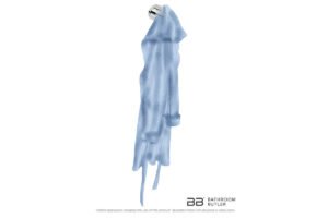 Robe Hook Single 4810 showing artists impression with a robe