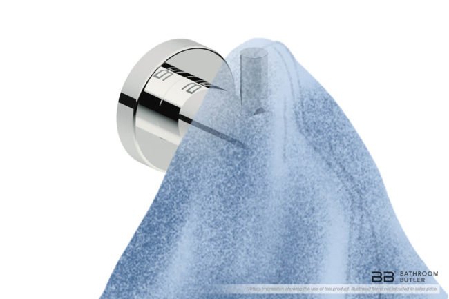 Robe Hook Single 4810 showing artists impression with a robe