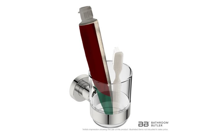 Glass Tumbler and Holder 8232 showing artists impression of bathroom products