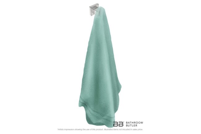Single Robe Hook 8610 showing artists impression of a bath towel