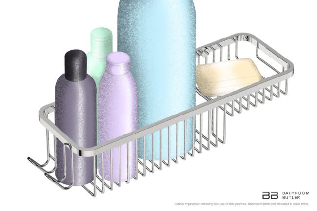 Shower and Soap Basket Combo 9122 showing artists impression of bathroom products