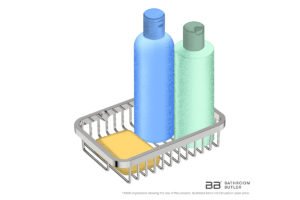 Soap Basket 9133 showing artists impression of Shampoo Bottles and Soap