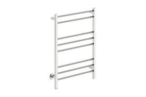 Contour 8 Bar 650mm Heated Towel Rack with PTSelect Switch - 230V in Polished Stainless Steel - Bathroom Butler heated towel rails