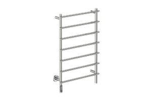 Loft 7 Bar 550mm Heated Towel Rack with TDC Timer - 230V in Polished Stainless Steel - Bathroom Butler heated towel rails