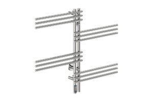 Loft Duo 12 Bar 1000mm Heated Towel Rack with TDC Timer - 230V in Polished Stainless Steel - Bathroom Butler heated towel rails
