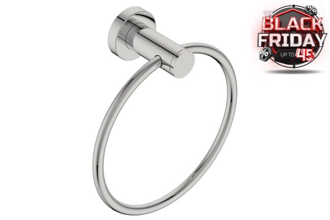 Black Friday - Towel Ring 4640 – Polished Stainless Steel - Bathroom Butler bathroom accessories
