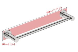 Wall foot print dimensions for Single Towel Rail 4670