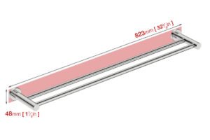 Wall foot print dimensions for Double Towel Rail 4685