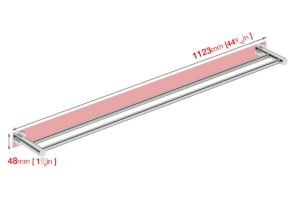 Wall foot print dimensions for Double Towel Rail 4688