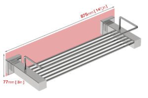 Wall foot print dimensions for Shower Rack 8520