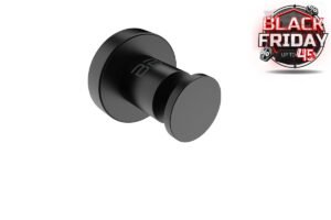Black Friday - Robe Hook Single 4610 - Matte Black - Bathroom Butler bathroom accessories