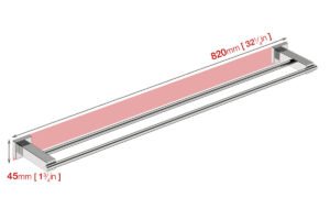 Wall foot print dimensions for Double Towel Rail 8685