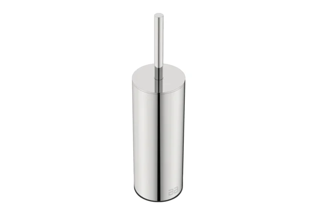 9136 Toilet Brush and Holder floor standing Polished Stainless Steel